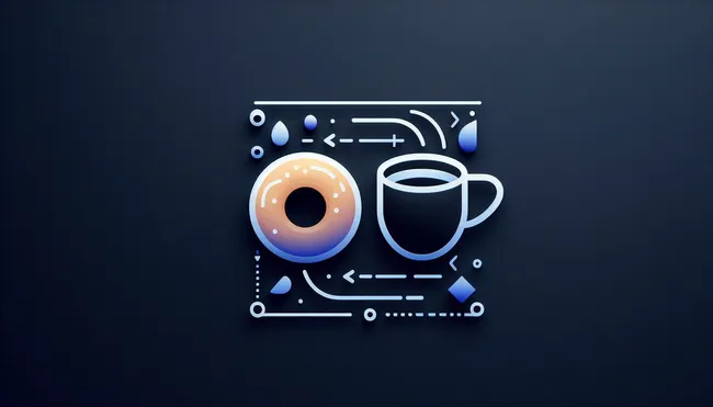 Topology concept with donut and coffee mug analogy